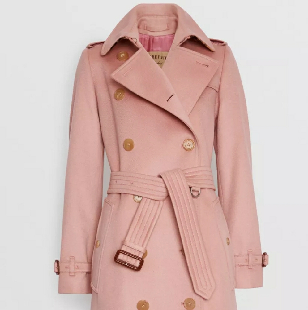 Authentic Burberry Cashmere Trench Coat size 8 US